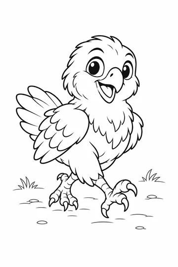 Raptor coloring page