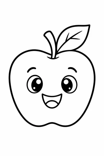 Fall Apple coloring page