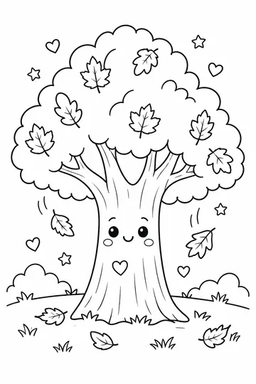Autumn Tree coloring page