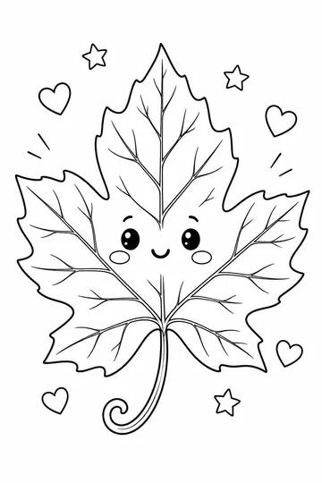 Autumn Leaf coloring page