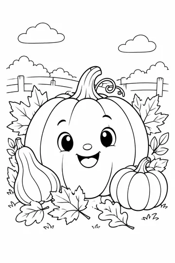 Fall Pumpkin coloring page
