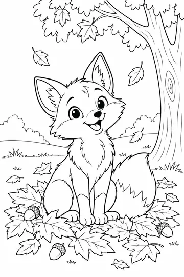 Fall coloring page