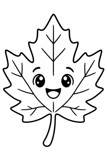 Big Maple Leaf coloring page