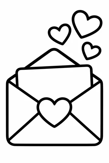 Love Letter coloring page