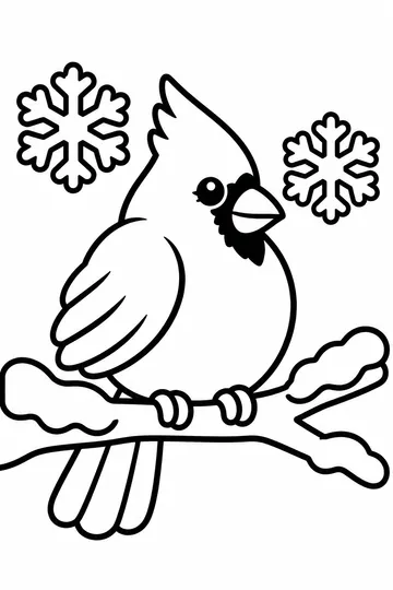 Winter Bird coloring page
