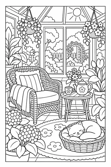 Garden Room coloring page