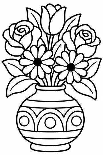 Flower Vase coloring page