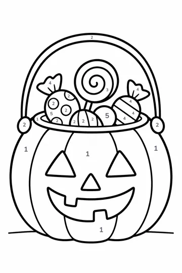 Candy Bucket color by number