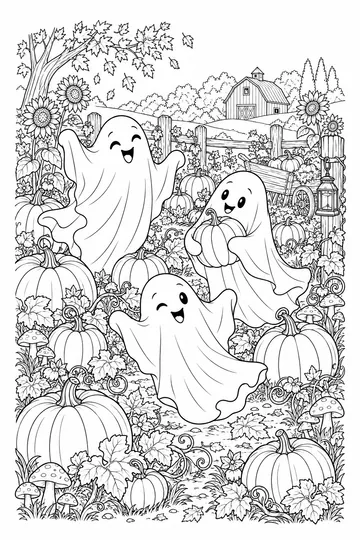 Ghost Friends coloring page
