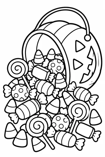 Halloween Candy coloring page