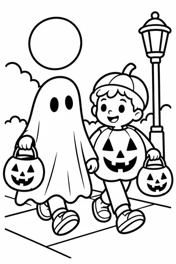 Trick or Treat coloring page