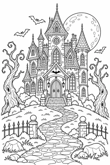 Haunted Mansion coloring page
