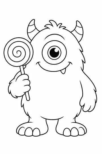 Friendly Monster coloring page