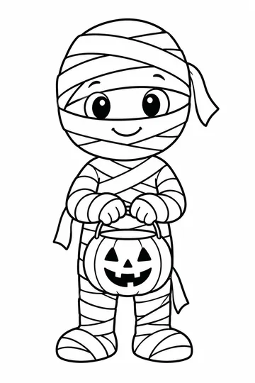 Cute Mummy coloring page