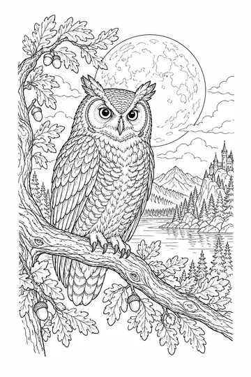 Halloween Owl coloring page