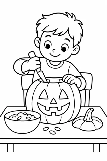 Pumpkin Carving coloring page