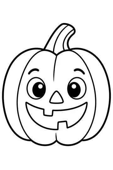 Smiling Pumpkin coloring page