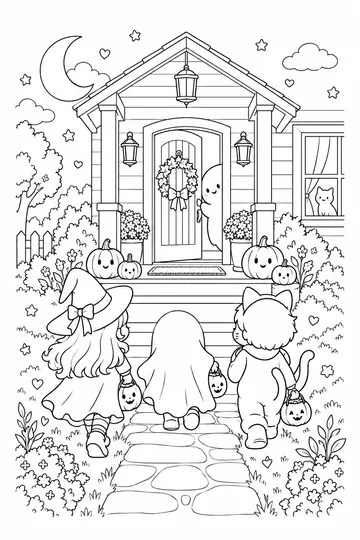 Trick or Treat coloring page