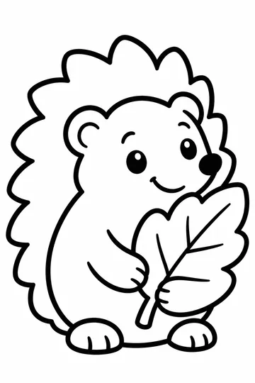 Round Hedgehog coloring page