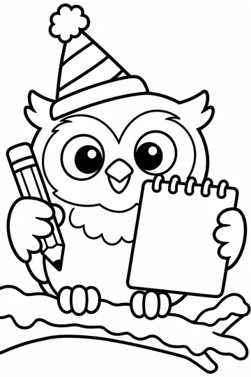 New Year Resolutions coloring page
