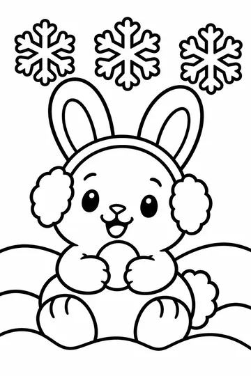 Snow Bunny coloring page
