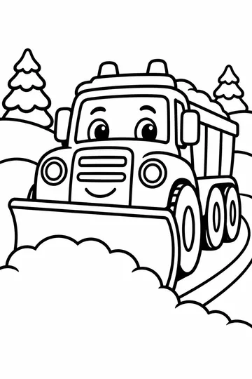 Snowplow coloring page