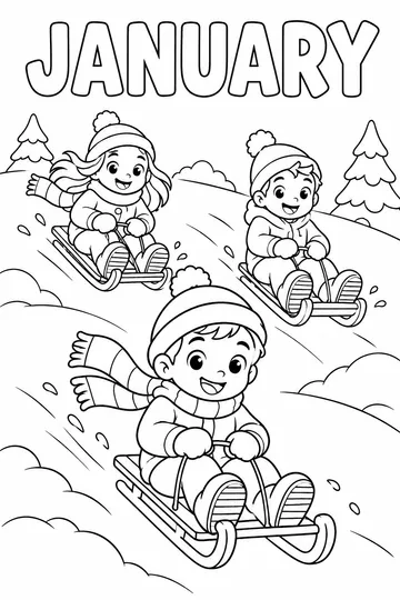 January coloring page