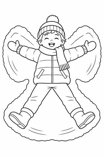 Snow Angels coloring page