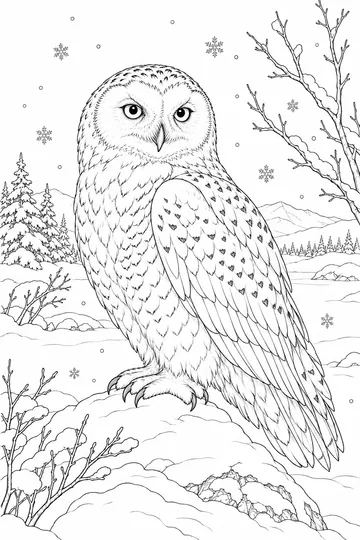 Snowy Owl coloring page