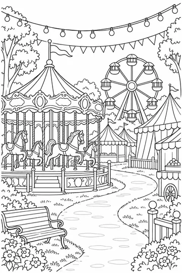 Night at the Fair coloring page