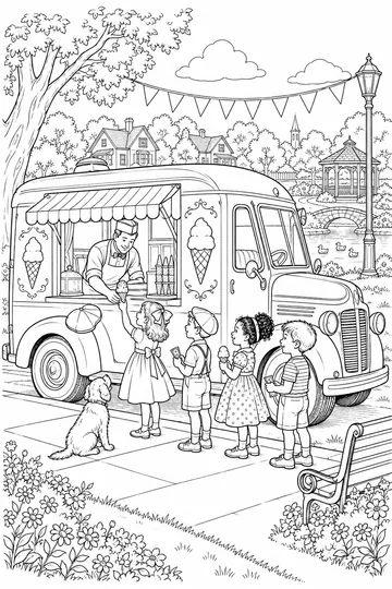Ice Cream Truck coloring page
