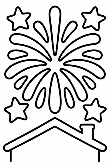 Big Firework coloring page