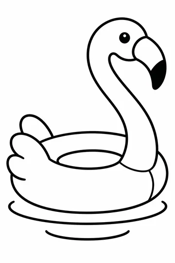 Flamingo Float coloring page