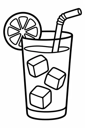 Lemonade Glass coloring page