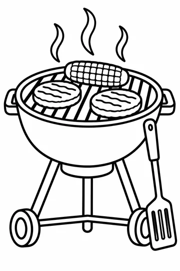 BBQ Grill coloring page