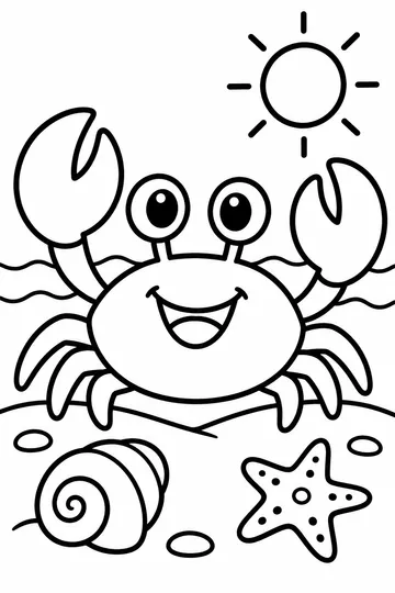 Beach Crab coloring page