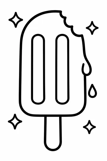 Popsicle coloring page