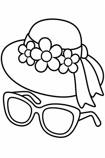 Sun Hat coloring page