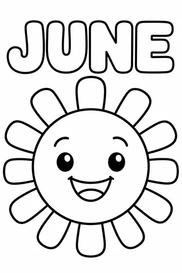 June Sunshine coloring page