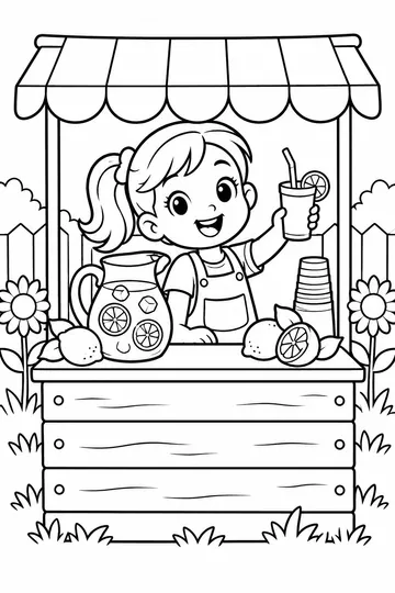 Lemonade Stand coloring page