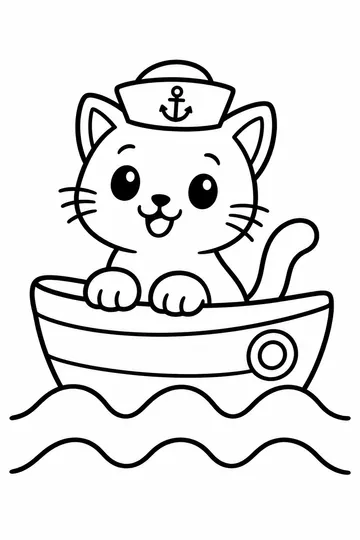 Sailor Kitten coloring page