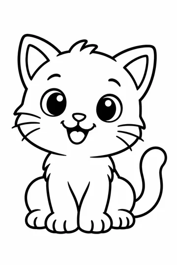Little Kitten coloring page