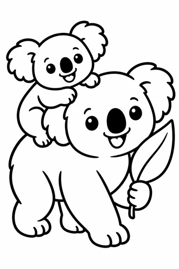 Koala Backpack coloring page
