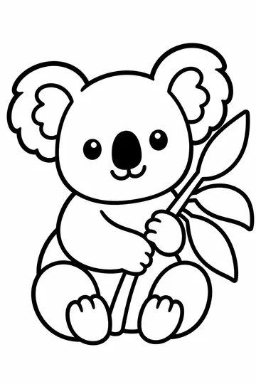 Chubby Koala coloring page