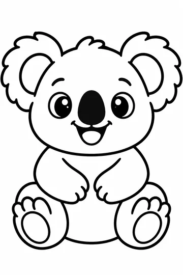 Little Koala coloring page