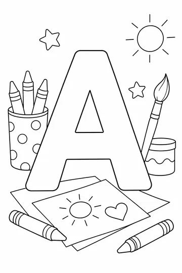 Art Supplies coloring page