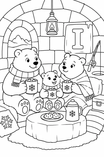 I Is for Inside the Igloo coloring page