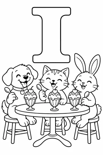Ice Cream Party coloring page