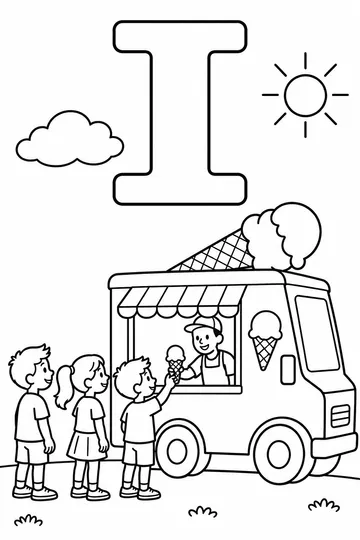 Ice Cream Truck coloring page