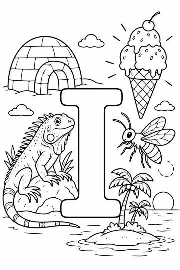 Things That Start with I coloring page
